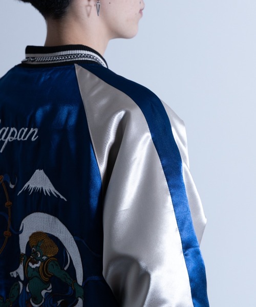 NYLAUS（ナイラス）の「刺繍 スカジャン(風神雷神)（スカジャン・メンズ・ブラック/ブルー・L/LL/M）」の20枚目の写真