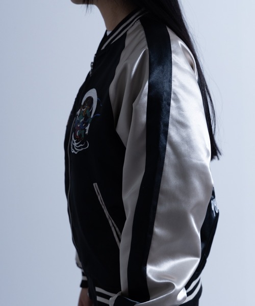 NYLAUS（ナイラス）の「刺繍 スカジャン(風神雷神)（スカジャン・メンズ・ブラック/ブルー・L/LL/M）」の8枚目の写真