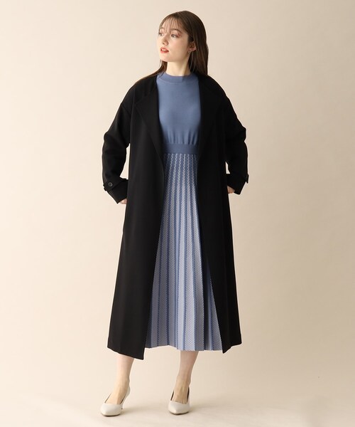 OPAQUE.CLIP（オペークドットクリップ）の「◆【洗える】リラクシーシングルコート（ステンカラーコート・レディース・ブラック/ライトベージュ/ベージュ系8・38/36）」の15枚目の写真