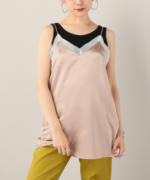 新品☆CITYSHOP☆シティショップ☆ ニッケルサテンキャミ　ピンクべージュ CITYSHOP（シティーショップ）の「ニッケルサテンキャミ（シャツ