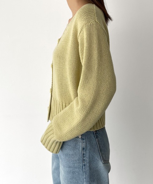 canal jean  via j  ニットカーディガン CANAL JEAN（キャナルジーン）の「El mar(エルマール) コットンVネック