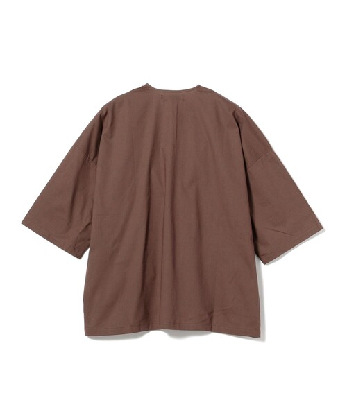 BEAMS LIGHTS(ビームスライツ)の「BEAMS LIGHTS / インドコットン ポプリン プルオーバーシャツ(Tシャツ/カットソー・メンズ・オフホワイト/ブラウン/ネイビー・SMALL/MEDIUM/LARGE)」の8枚目の写真