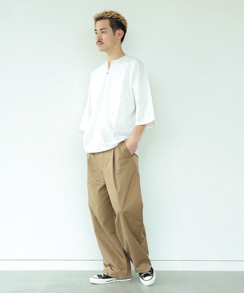 BEAMS LIGHTS(ビームスライツ)の「BEAMS LIGHTS / インドコットン ポプリン プルオーバーシャツ(Tシャツ/カットソー・メンズ・オフホワイト/ブラウン/ネイビー・SMALL/MEDIUM/LARGE)」の18枚目の写真