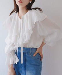 Kastane | 【WEB限定】フリル襟ブラウス(シャツ/ブラウス)