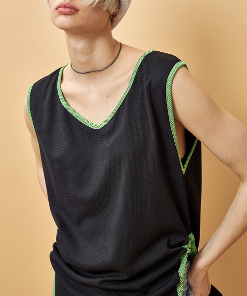 casane(カサネ)の「ドロストヘムメッシュタンク(タンクトップ・レディース・ブラック/パープル・FREE)」の15枚目の写真