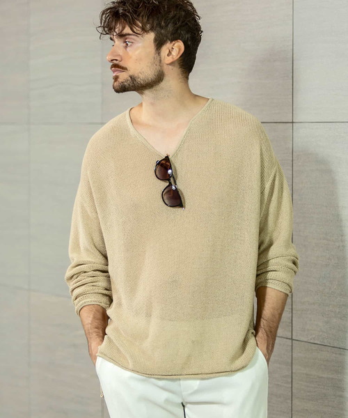 ウノピゥウノウグァーレトレ リラックス 長袖 コットン ニット M