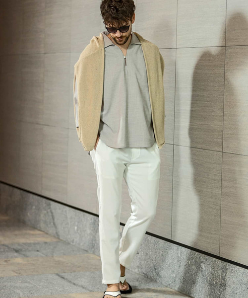 1piu1uguale3 RELAX(ウノピュウノウグァーレトレリラックス)の「1PIU1UGUALE3 RELAX(ウノピゥウノウグァーレトレ リラックス)コットンリネンVネックニット(ニット/セーター・メンズ・ダークベージュ/ブラック/ベージュ・XL/L/M/S)」の7枚目の写真