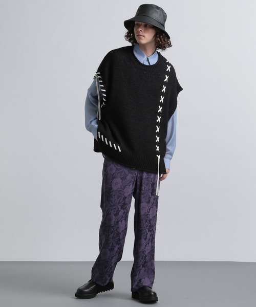 HARE（ハレ）の「ドレープフラワージャガードパンツ(HARE)（その他パンツ・メンズ・グリーン/ブラック/パープル・FREE）」の9枚目の写真