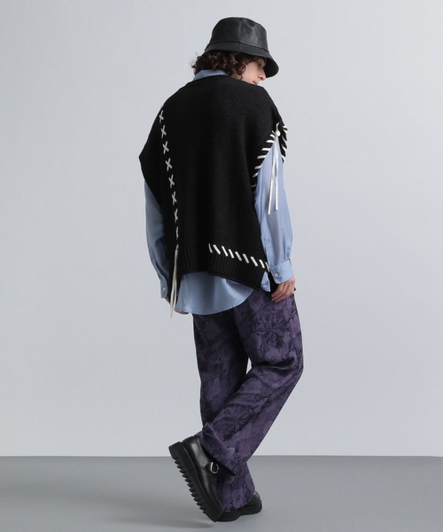 HARE（ハレ）の「ドレープフラワージャガードパンツ(HARE)（その他パンツ・メンズ・グリーン/ブラック/パープル・FREE）」の7枚目の写真