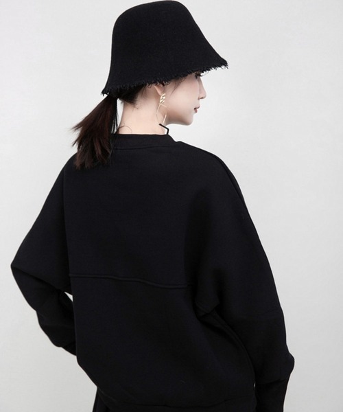 SEN TOKYO（セントーキョー）の「大人の魅力溢れる。袖口ファスナー付スウェット（スウェット・レディース・ブラック/ホワイト・FREE）」の13枚目の写真