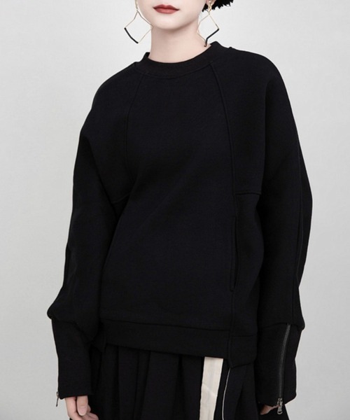 SEN TOKYO（セントーキョー）の「大人の魅力溢れる。袖口ファスナー付スウェット（スウェット・レディース・ブラック/ホワイト・FREE）」の15枚目の写真
