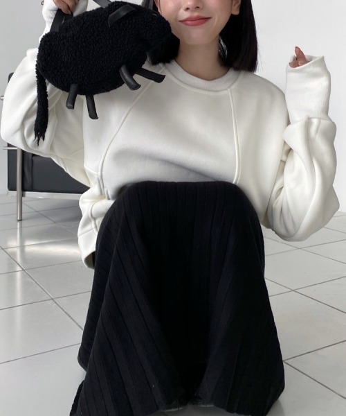 SEN TOKYO（セントーキョー）の「大人の魅力溢れる。袖口ファスナー付スウェット（スウェット・レディース・ブラック/ホワイト・FREE）」の21枚目の写真