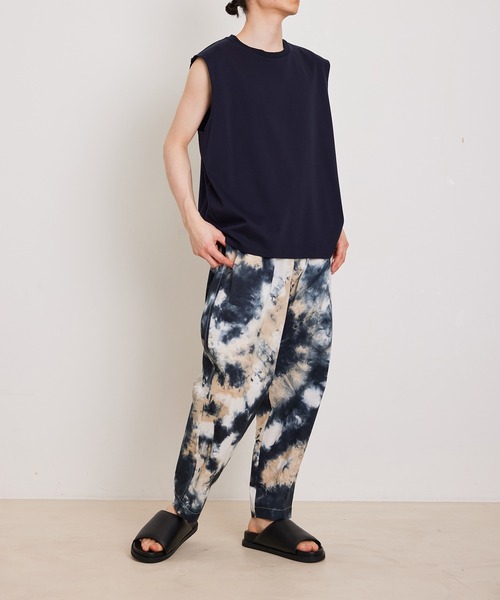 ADAM ET ROPE'(アダムエロペ)の「【Albini/アルビニ】オーガニック ポンチ オーバーサイズ ノースリーブ Tシャツ(Tシャツ/カットソー・メンズ・ホワイト/ブラック/ネイビー/グレー系その他・FREE)」の9枚目の写真