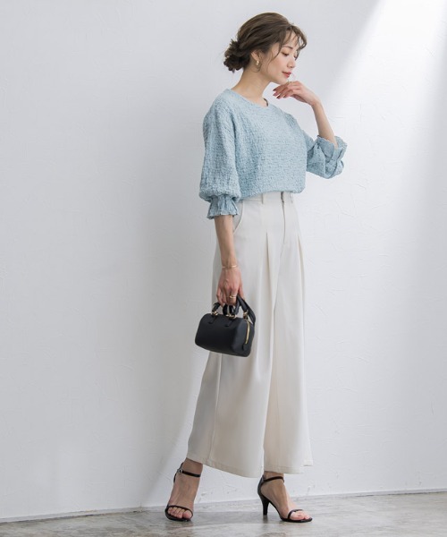 Pierrot（ピエロ）の「ふくれジャカードフリルスリーブ