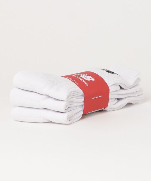 NEW BALANCE(ニューバランス)の「レギュラーレングス3Pソックス(ソックス/靴下・メンズ・ホワイト/その他・MEDIUM/LARGE/X-LARGE)」の4枚目の写真