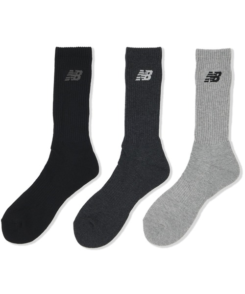 NEW BALANCE(ニューバランス)の「レギュラーレングス3Pソックス(ソックス/靴下・メンズ・ホワイト/その他・MEDIUM/LARGE/X-LARGE)」の2枚目の写真