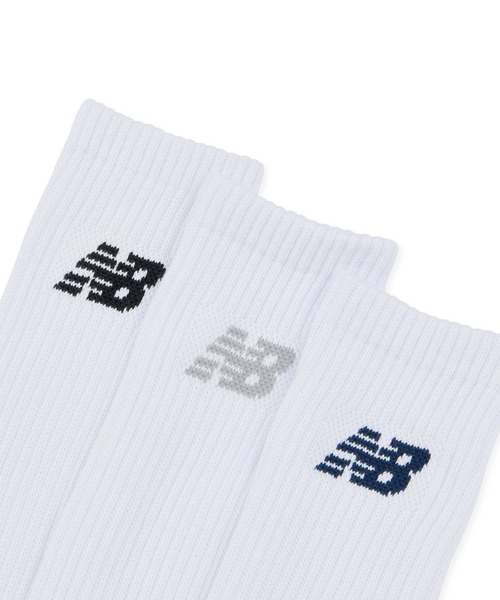 NEW BALANCE(ニューバランス)の「レギュラーレングス3Pソックス(ソックス/靴下・メンズ・ホワイト/その他・MEDIUM/LARGE/X-LARGE)」の5枚目の写真