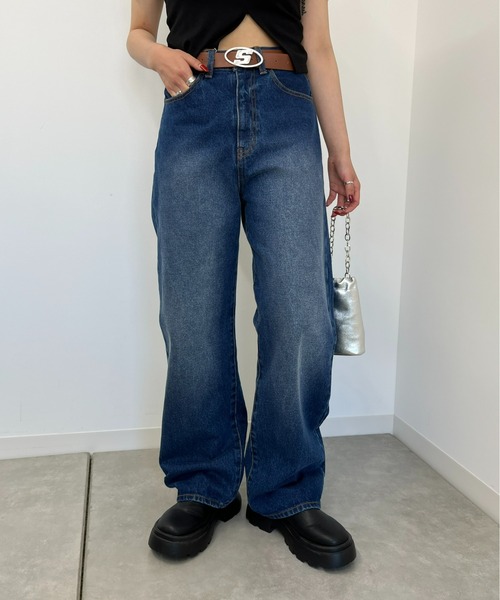 WHO'S WHO gallery(フーズフーギャラリー)の「ブラストデニム(デニムパンツ・レディース・ブルー/ブラック・FREE)」の18枚目の写真