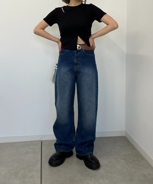 WHO'S WHO gallery(フーズフーギャラリー)の「ブラストデニム(デニムパンツ・レディース・ブルー/ブラック・FREE)」の15枚目の写真