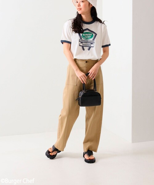 FREAK'S STORE(フリークスストア)の「Bugerchef リンガーTシャツ(Tシャツ/カットソー・レディース・ネイビー/レッド・フリ-)」の13枚目の写真