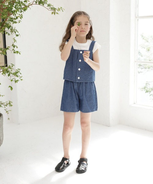 GLOBAL WORK（グローバルワーク）の「3SETビスチェセットアップ/192567（ワンピース・キッズ・ベージュ/ブルー・140cm/160cm/150cm/100cm/110cm/120cm/130cm）」の7枚目の写真