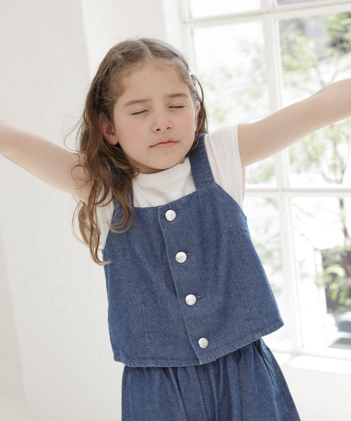 GLOBAL WORK（グローバルワーク）の「3SETビスチェセットアップ/192567（ワンピース・キッズ・ベージュ/ブルー・140cm/160cm/150cm/100cm/110cm/120cm/130cm）」の21枚目の写真