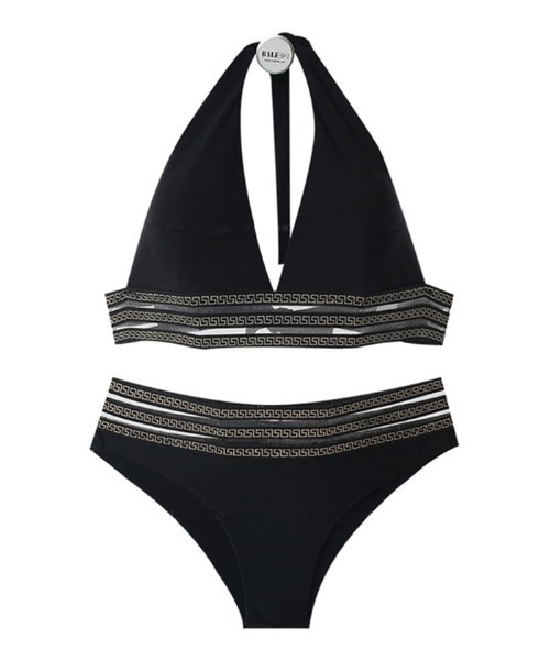 LAVIA（ラヴィア）の「ホルターネックデザインビキニ（水着・レディース・ブラック・L/M）」の11枚目の写真