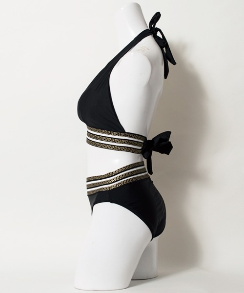 LAVIA（ラヴィア）の「ホルターネックデザインビキニ（水着・レディース・ブラック・L/M）」の8枚目の写真