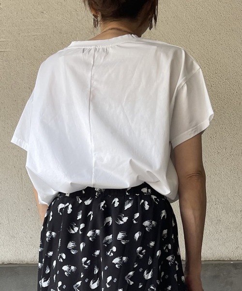 OWLSPALE(オールズペール)の「シルケット天竺Tシャツ(Tシャツ/カットソー・レディース・ブラック/グリーン/ホワイト・FREE)」の5枚目の写真