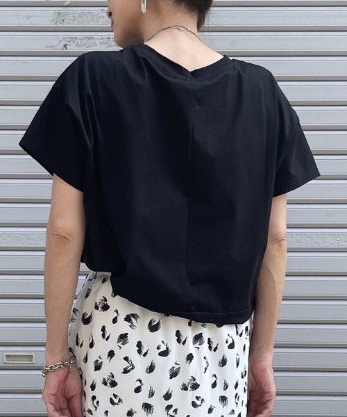 OWLSPALE(オールズペール)の「シルケット天竺Tシャツ(Tシャツ/カットソー・レディース・ブラック/グリーン/ホワイト・FREE)」の7枚目の写真