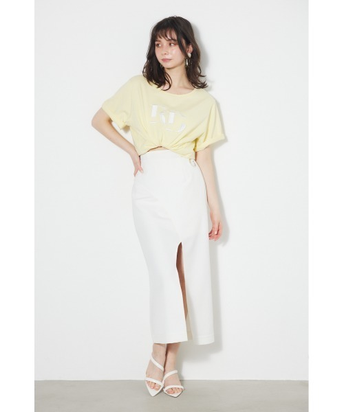 rienda（リエンダ）の「ラップスリムタイスカート（スカート・レディース・ピンク/ブルー/ホワイト/ブラック・SMALL/MEDIUM）」の2枚目の写真