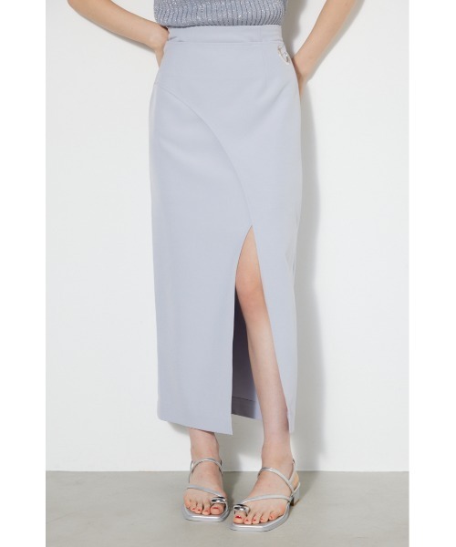 rienda（リエンダ）の「ラップスリムタイスカート（スカート・レディース・ピンク/ブルー/ホワイト/ブラック・SMALL/MEDIUM）」の4枚目の写真
