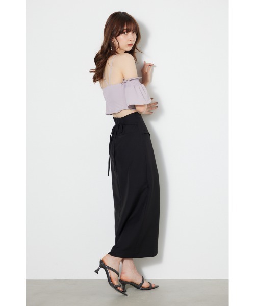 rienda（リエンダ）の「ラップスリムタイスカート（スカート・レディース・ピンク/ブルー/ホワイト/ブラック・SMALL/MEDIUM）」の16枚目の写真