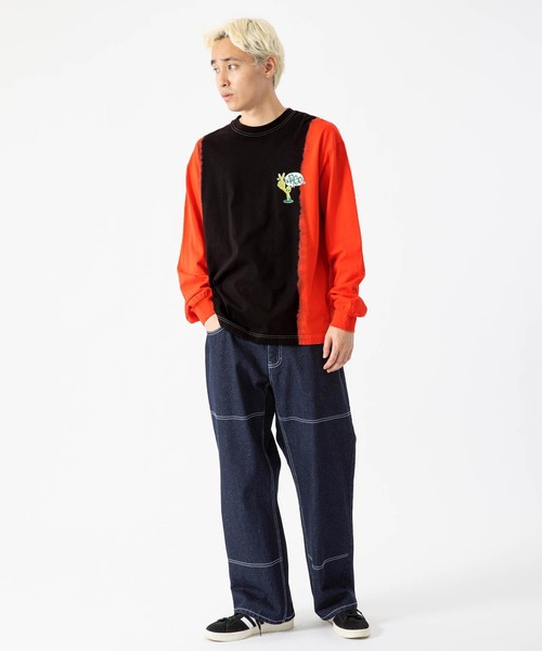 XLARGE（エクストララージ）の「TIE DYE L/S TEE（Tシャツ/カットソー・メンズ・ブラック/レッド/ネイビー・L/S/M/XL）」の4枚目の写真