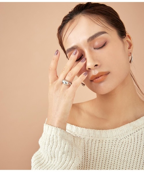 Settimissimo（セッティミッシモ）の「金属アレルギー対応サージカルステンレス316Lボリュームデザインリング（リング・レディース・シルバー/ゴールド・FREE）」の8枚目の写真