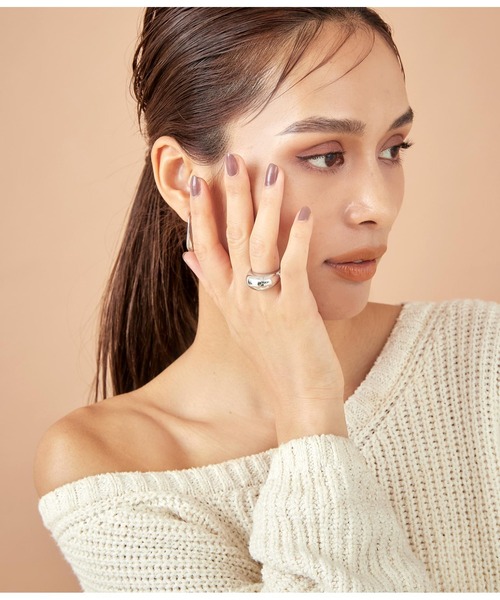 Settimissimo（セッティミッシモ）の「金属アレルギー対応サージカルステンレス316Lボリュームデザインリング（リング・レディース・シルバー/ゴールド・FREE）」の9枚目の写真