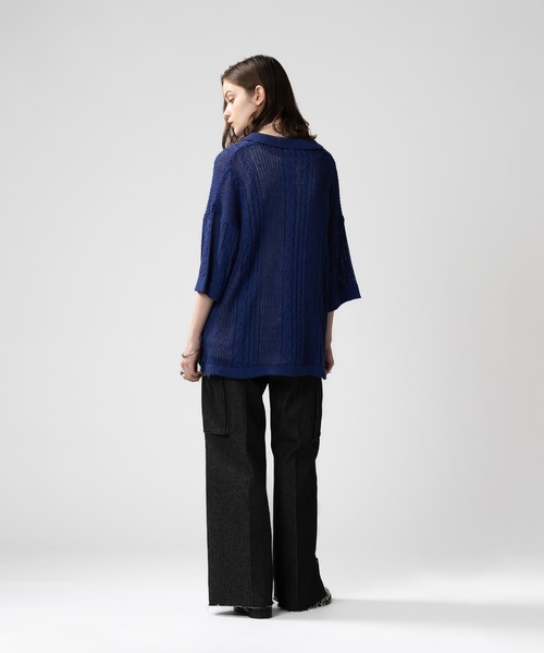 selle glant(セレグランテ)の「MILITARY CARGO DENIM PANTS/ミリタリーカーゴデニムパンツ(デニムパンツ・メンズ・ブラック/ダークインディゴブルー・SMALL/MEDIUM/LARGE)」の10枚目の写真