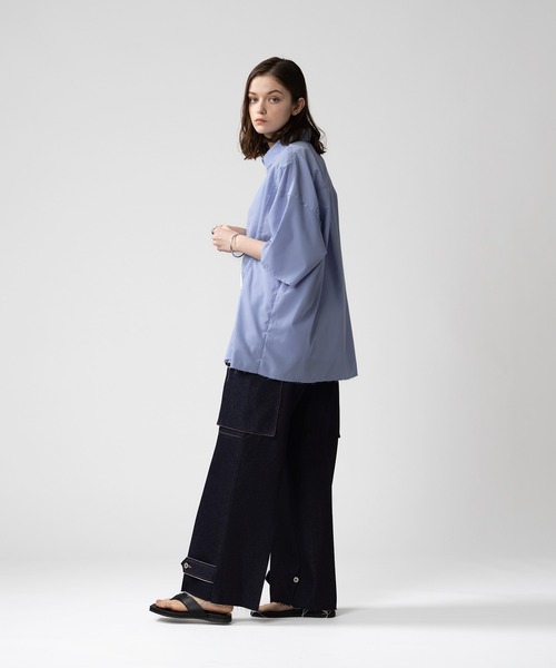 selle glant(セレグランテ)の「MILITARY CARGO DENIM PANTS/ミリタリーカーゴデニムパンツ(デニムパンツ・メンズ・ブラック/ダークインディゴブルー・SMALL/MEDIUM/LARGE)」の7枚目の写真