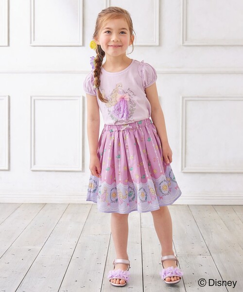 ANY（エニィ）の「【ディズニープリンセス】アート Tシャツ（Tシャツ/カットソー・キッズ・ライトグリーン系/ライラック系/ライトイエロー系・100/110/120/130/90）」の5枚目の写真