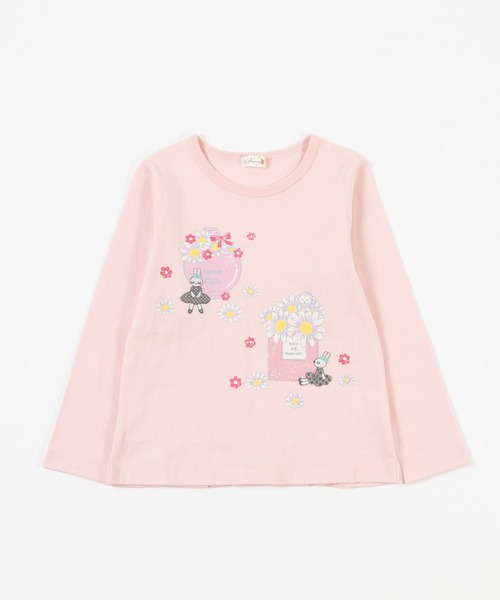 KP(ケーピー)の「TioTio抗ウイルス加工/長袖Tシャツ(100~130cm)(Tシャツ/カットソー・キッズ・ラベンダー/ピンク・130cm/120cm/100cm/110cm)」の1枚目の写真