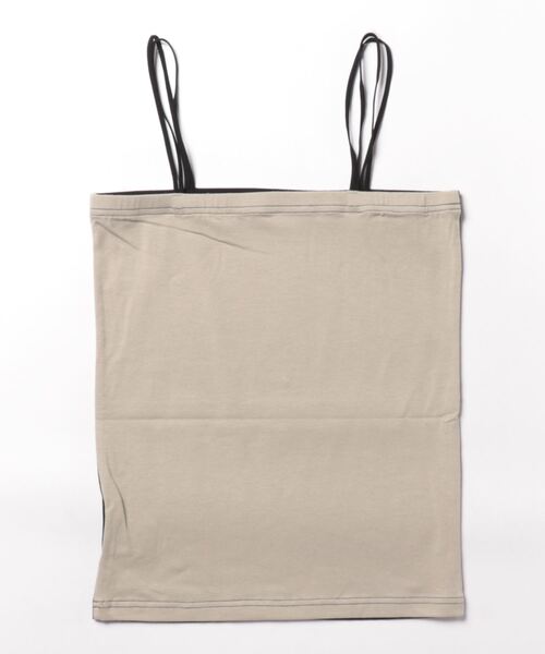 Q（キュー）の「バイカラー2wayキャミ（キャミソール・レディース・ホワイト/ブラック・MEDIUM）」の6枚目の写真