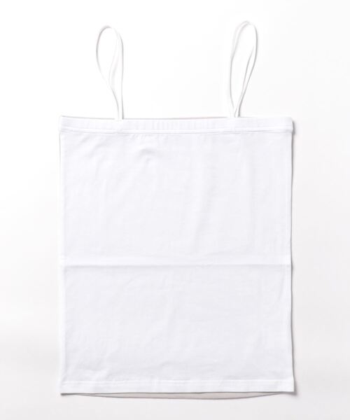 Q（キュー）の「バイカラー2wayキャミ（キャミソール・レディース・ホワイト/ブラック・MEDIUM）」の3枚目の写真