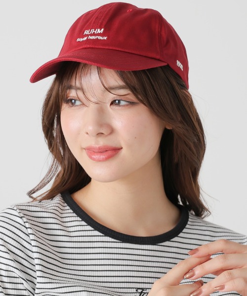 Honeys（ハニーズ）の「配色ロゴキャップ（キャップ・レディース・ブラック/エンジ/アイボリー・FREE）」の3枚目の写真