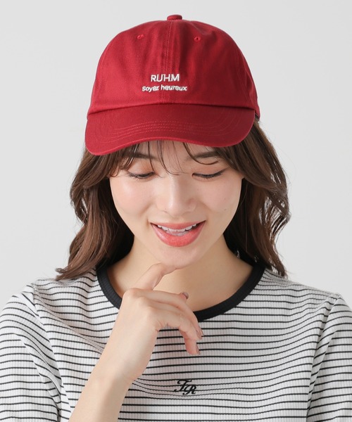 Honeys（ハニーズ）の「配色ロゴキャップ（キャップ・レディース・ブラック/エンジ/アイボリー・FREE）」の12枚目の写真