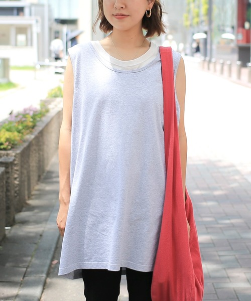 WAIPER.inc（ワイパーインク）の「Goodwear SUPER BIG タンクトップ　2W7-13210　USAコットン（Tシャツ/カットソー・メンズ・ブラック/杢グレー/ホワイト/ネイビー/チャコールグレー/ブルー系その他/グレー系その他・L/XL/M/S）」の9枚目の写真