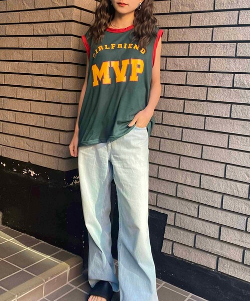 NANEA（ナネア）の「ユニフォーム風タンクトップ（タンクトップ・レディース・ブルー/グリーン・MEDIUM）」の12枚目の写真