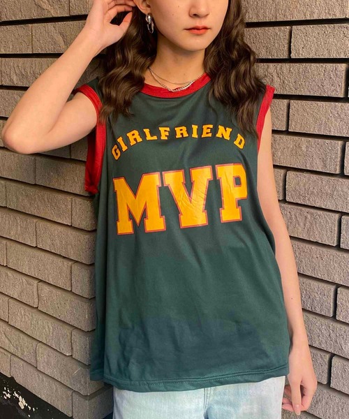 NANEA（ナネア）の「ユニフォーム風タンクトップ（タンクトップ・レディース・ブルー/グリーン・MEDIUM）」の13枚目の写真