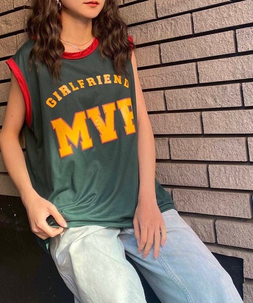 NANEA（ナネア）の「ユニフォーム風タンクトップ（タンクトップ・レディース・ブルー/グリーン・MEDIUM）」の14枚目の写真