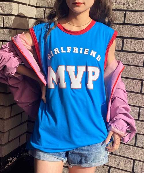 NANEA（ナネア）の「ユニフォーム風タンクトップ（タンクトップ・レディース・ブルー/グリーン・MEDIUM）」の21枚目の写真