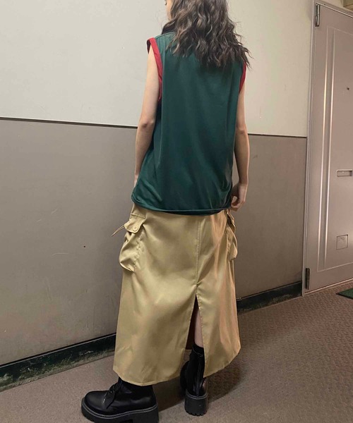 NANEA（ナネア）の「ユニフォーム風タンクトップ（タンクトップ・レディース・ブルー/グリーン・MEDIUM）」の17枚目の写真